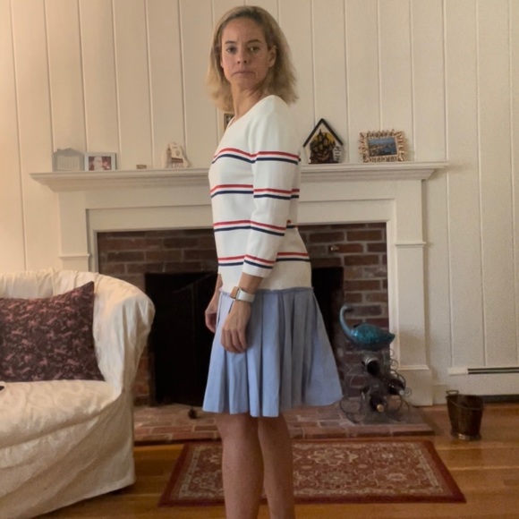 English Factory Sweater Dress with Pleated Skirt - Picture 3 of 9